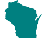 Outline map of Wisconsin