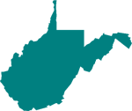 Outline map of West Virginia
