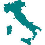 Outline map of Italy