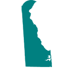 Outline map of Delaware